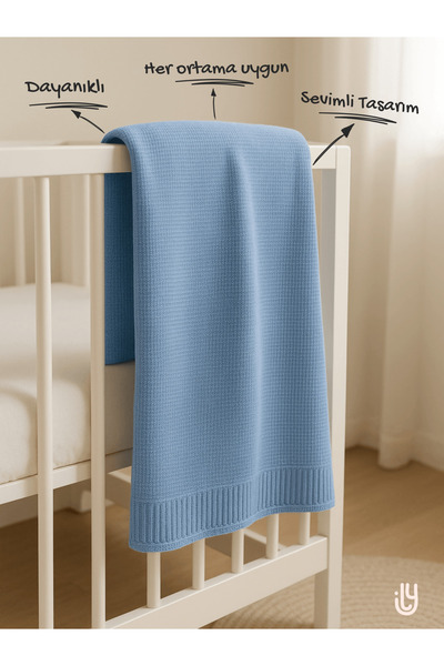 Babily 80X100 Thessaloniki Knitted Knitwear Baby Blanket