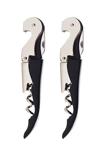 Generic KASTWAVE 2 Pack Waiter Corkscrew Heavy Duty Chrome Waiter Corkscrew Drink Opener with Foil Cutter f