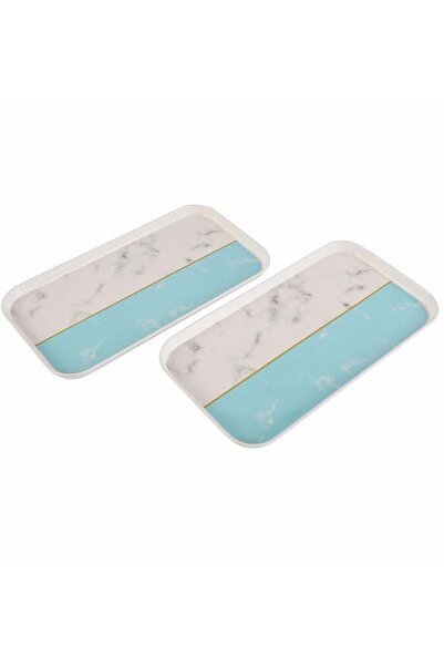 Generic Set of 2 Melamine Large Rectangular Serving Platters Tray for Holiday...