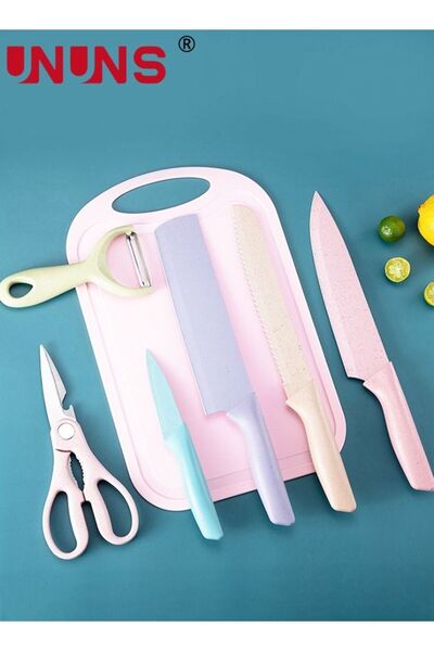 Generic 7-Piece Knife And Cutting Board Set,Non-Stick Blades With High-Graden...