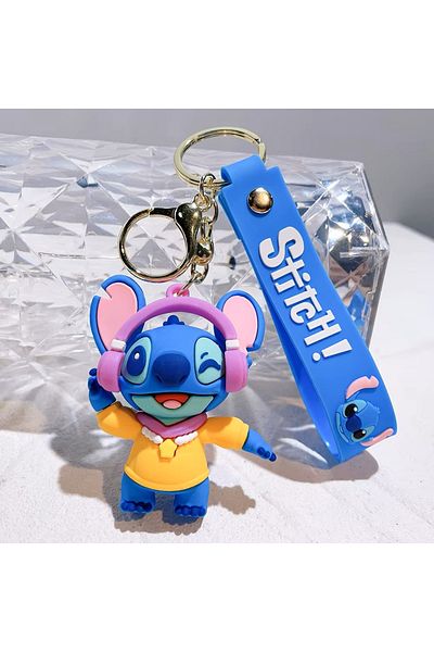 SUMAKA Stitch Cartoon Keychain Key Ring Bag Charm Silicone Gift