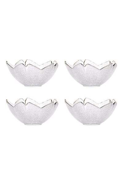 Generic 4-Piece Cherry Bowl With Gold Rim Clear 15 X 15 X 12cm
