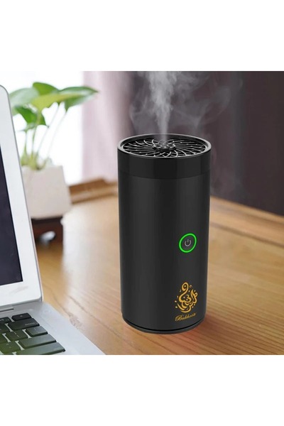 Zen Store سماعة قرآن كريم بلوتوث SQ668 بيضاء اللون مع مبخرة كهربائية قابلة لإعادة الشحن بمنفذ USB Type-C باللون الأسود BK08