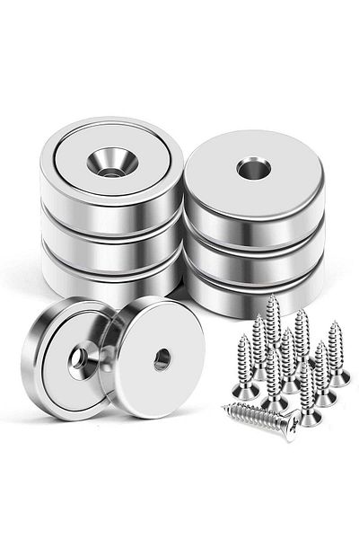 Generic SYOSI Powerful Neodymium Magnets 6 Packs Waterproof Strong Magnets with Hole 70lbs Force Neodymium