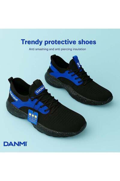 DANMI Men's Safety Shoes Size 42 – Steel Toe Protection and Kevlar Layer Anti-Penetration