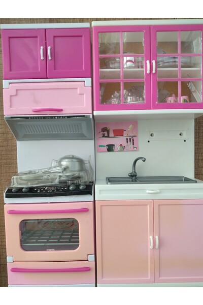 Duman Oyuncak mutfak seti - fırın ocak lavabo 30x20 cm