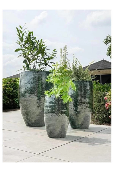 Genel Markalar Thom Siyah Metal Yüksek Saksı 62x88cm