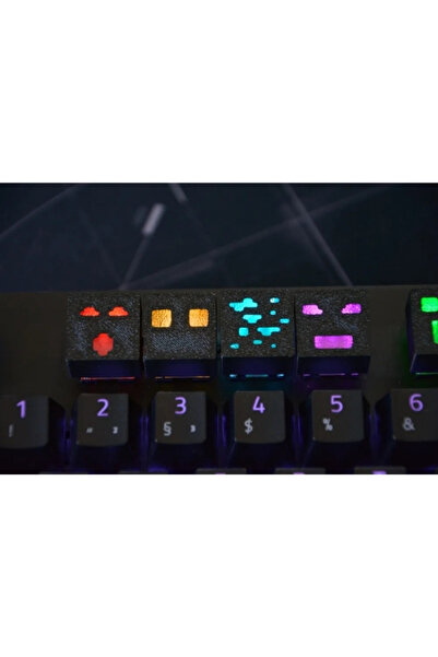 FLEXIS WE MAKE IT POSSIBLE FOR YOU Minecraft Temalı Keycap Seti 4 ADET