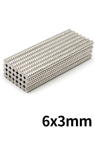 Generic 100pcs Super Powerful Neodymium Magnet Round 0.24X0.12 inch N35 Strong Permanent Magnetic Small NdF