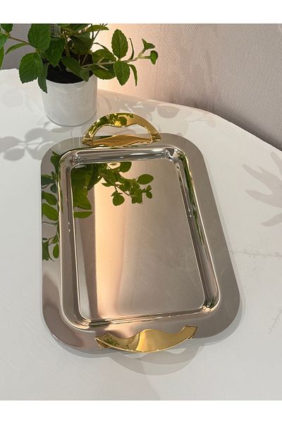 ALJAHWAR Rectangular serving tray with handle 36x26