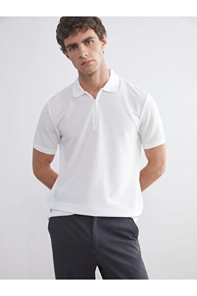 LC Waikiki Southblueecru Polo Neck Men's T-Shirt