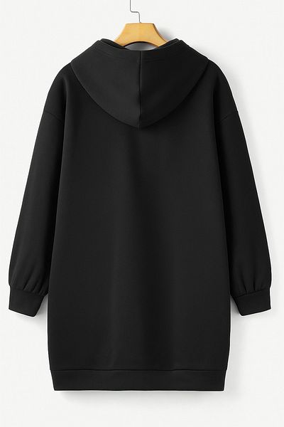 Bozz&Bozz Collection Women's Hooded Crystal Stone Print Sweatshirt Hoodie Dress