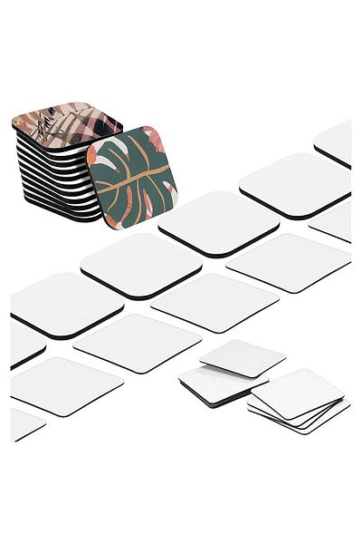 Generic 16 Pack Square Sublimation Blank Refrigerator Magnets - Ideal for Home, Kitchen, Office & Creative
