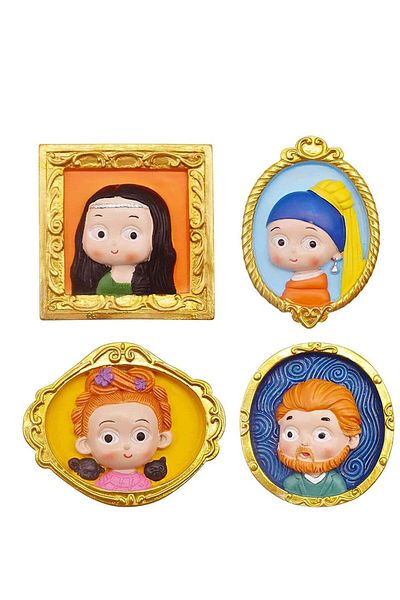 Generic Excefore Cute Fridge Magnet 3D Painting Decorative Magnets for Fridge Glass Magnets for Refrigerato