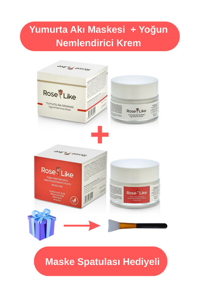 RoseLike Egg White Mask and Intensive Moisturizing Cream Set