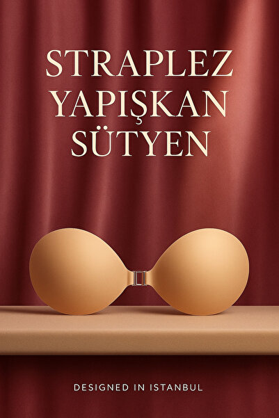 Urrenn Straplez Yapışkan Sütyen – Göğüs Ucu Kapatıcı Dekolte Sütyeni Silikon ...