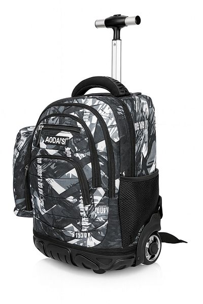 AODASI Trolley School Bag, for Girls and boys Trolley Bag for Kids Travel ,Trolley multi useful , 16 inch