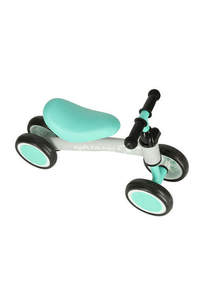 TEN SHOP Bicicletă de echilibru cu 4 roți, cadru din oțel, culoare gri mentă