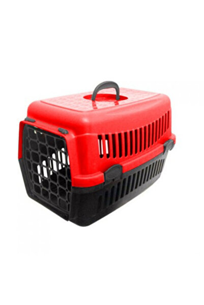 abnturk Kırmızı Siyah Kedi Köpek Taşıma Çantası Plastik 33x45 Cm