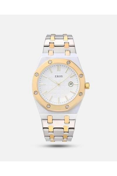 Eros Men's Watch in Silver and Gold Colors