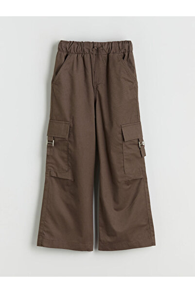 LC Waikiki Sparkling Choices from Shining Store |   Girls' Cargo Pants with Elastic Waist
