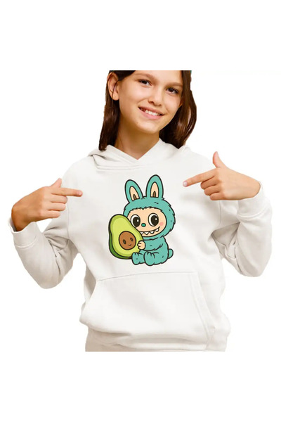 OEM Hanorac Copii Fete Labubu Avocado