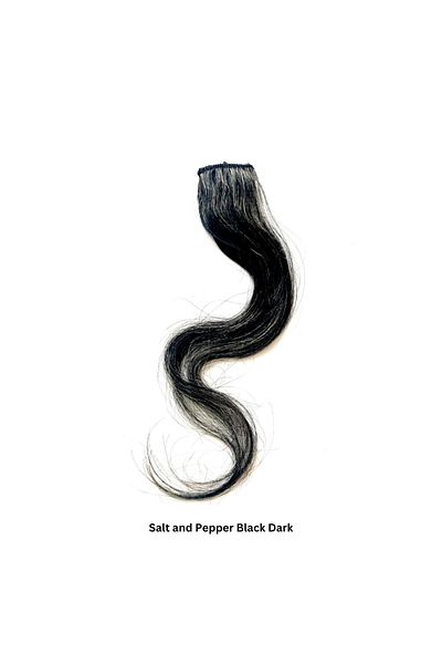 keep calm Salt and Pepper Black Dark Hair Highlight