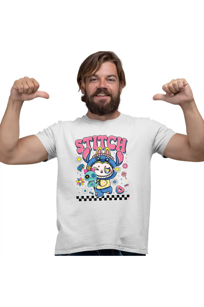 OEM Tricou Barbati Labubu Stich