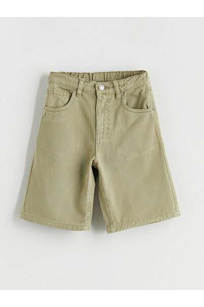 LC Waikiki GiyÇık Store Πράσινο Βασικό Τζιν Σορτς για Αγόρια