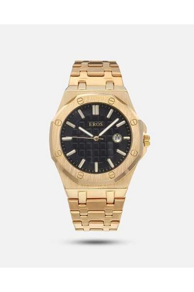 AP Men's Watch in Gold Color Black Dial 3-Year Warranty