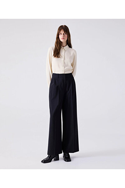 Machka Pileli wide leg fit pantolon