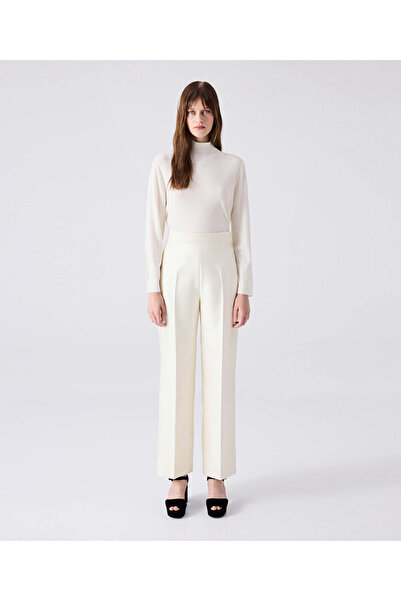 Machka Saten düşes straight fit pantolon