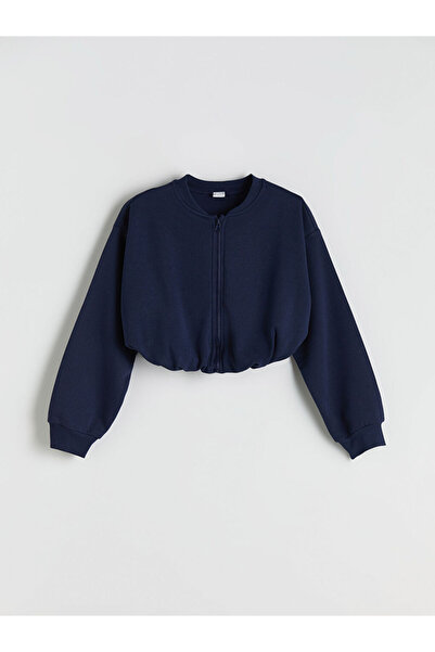 LC Waikiki MG TRENDEN Lacivert Kız Çocuk Fermuarlı Sweatshirt