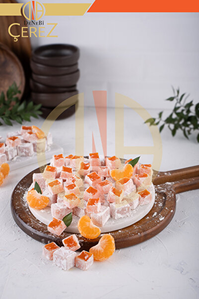 Denebi Çerez MANDALİNALI KÜP KESİM LOKUM (1000 Gram)