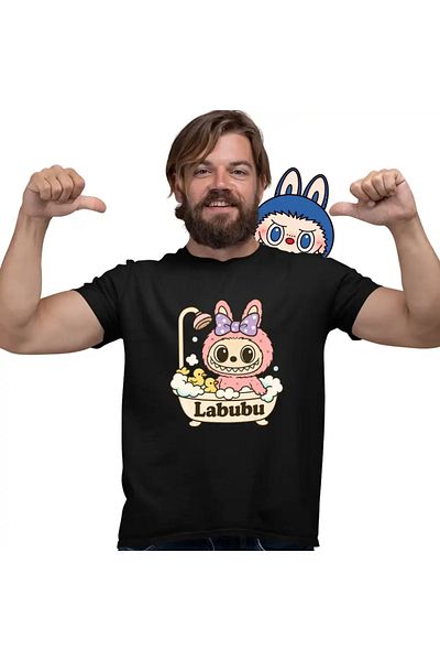 OEM Men's T-shirt Labubu Bathroom