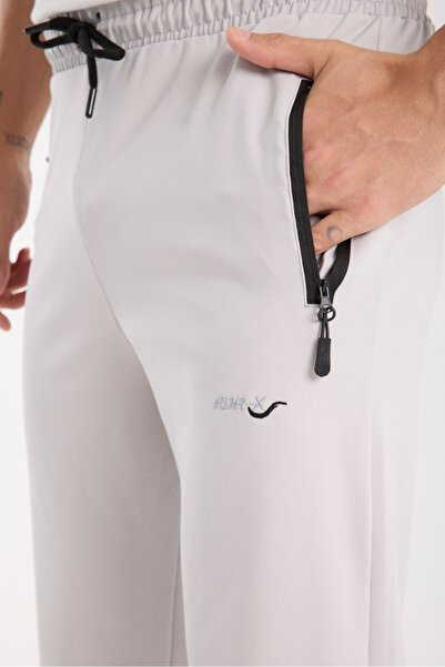 RDR-X Erkek Gri Ayarlanabilir Paça Rahat Kesim Dalgıç Kumaş Eşofman Altı