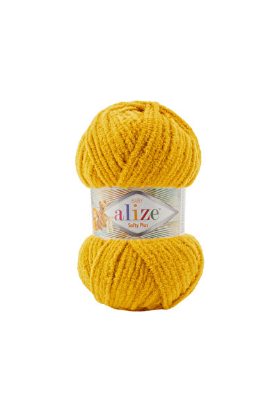 Alize خيط حياكة يدوي سوفتي بلس - 100 جرام - 120 متر - ملمس ناعم - رمز اللون: 02 - خردل