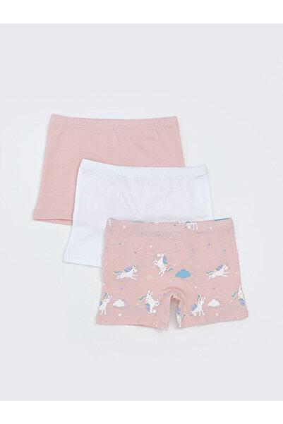 LC Waikiki Sparkling Selections from Shining Store |   Printed Girls' Boxers, Pack of 3