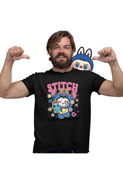 OEM Men's T-shirt Labubu Stich