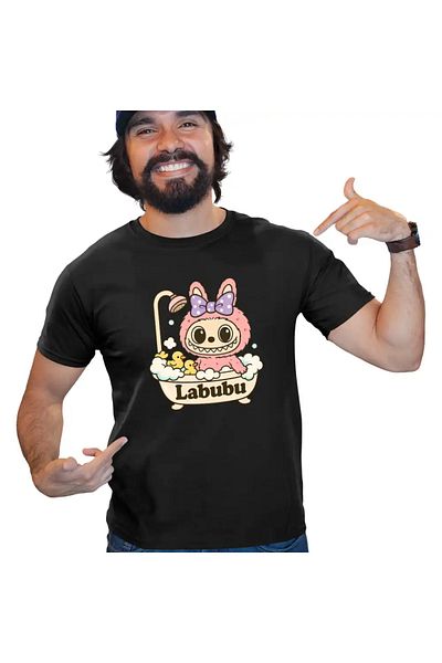 OEM Men's T-shirt Labubu Bathroom
