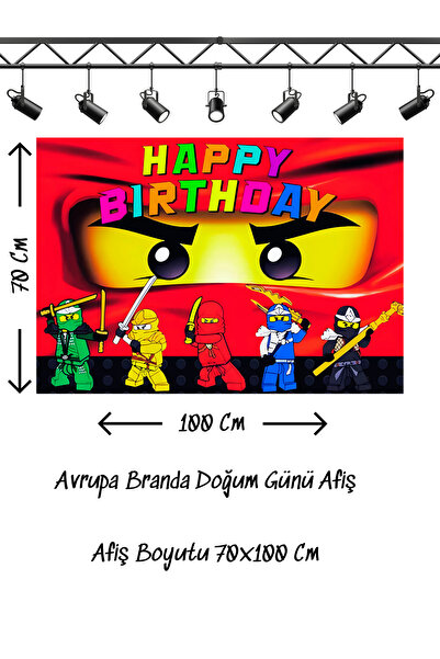 snowparty Banner za rođendan sa temom Ninjago