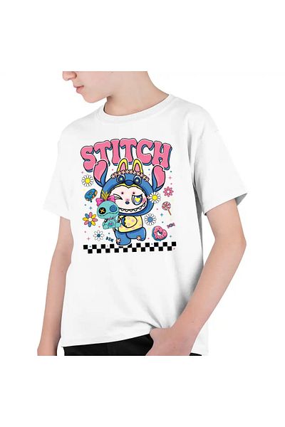 OEM Labubu Stich Kids Boys T-Shirt