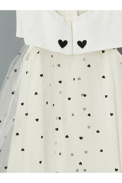 LC Waikiki Heart Tulle Girl's Dress