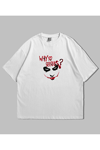 Marco Fresco Unisex Joker με στάμπα άνετο καθημερινό μπλουζάκι oversize