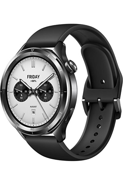 Xiaomi S4 Smart Watch with Black Strap, 1.43-inch AMOLED Screen, Bluetooth 5.3, Aluminum Body