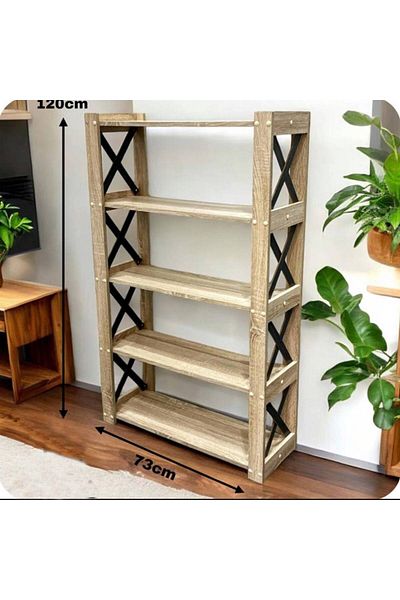 VALUES Wooden Storage and Organization Stand with 5 Shelves