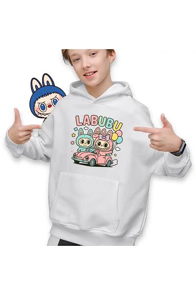 OEM Labubu Car Trip Kids Boys Sweatshirt