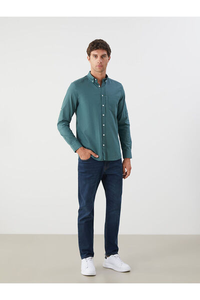 LC Waikiki New Season Regular Fit Long Sleeve Linen Blend Men's Shirt - S5Fm94Z8