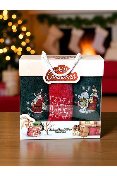 MixCotten Home New Year's Gift 100% Cotton Towel Set 3 Pack 30X50 cm