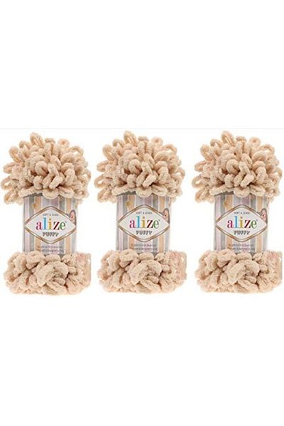 Alize Large Soft and Fluffy Wool Yarn Set by - 3 Pieces, 300g, 30 Yards
